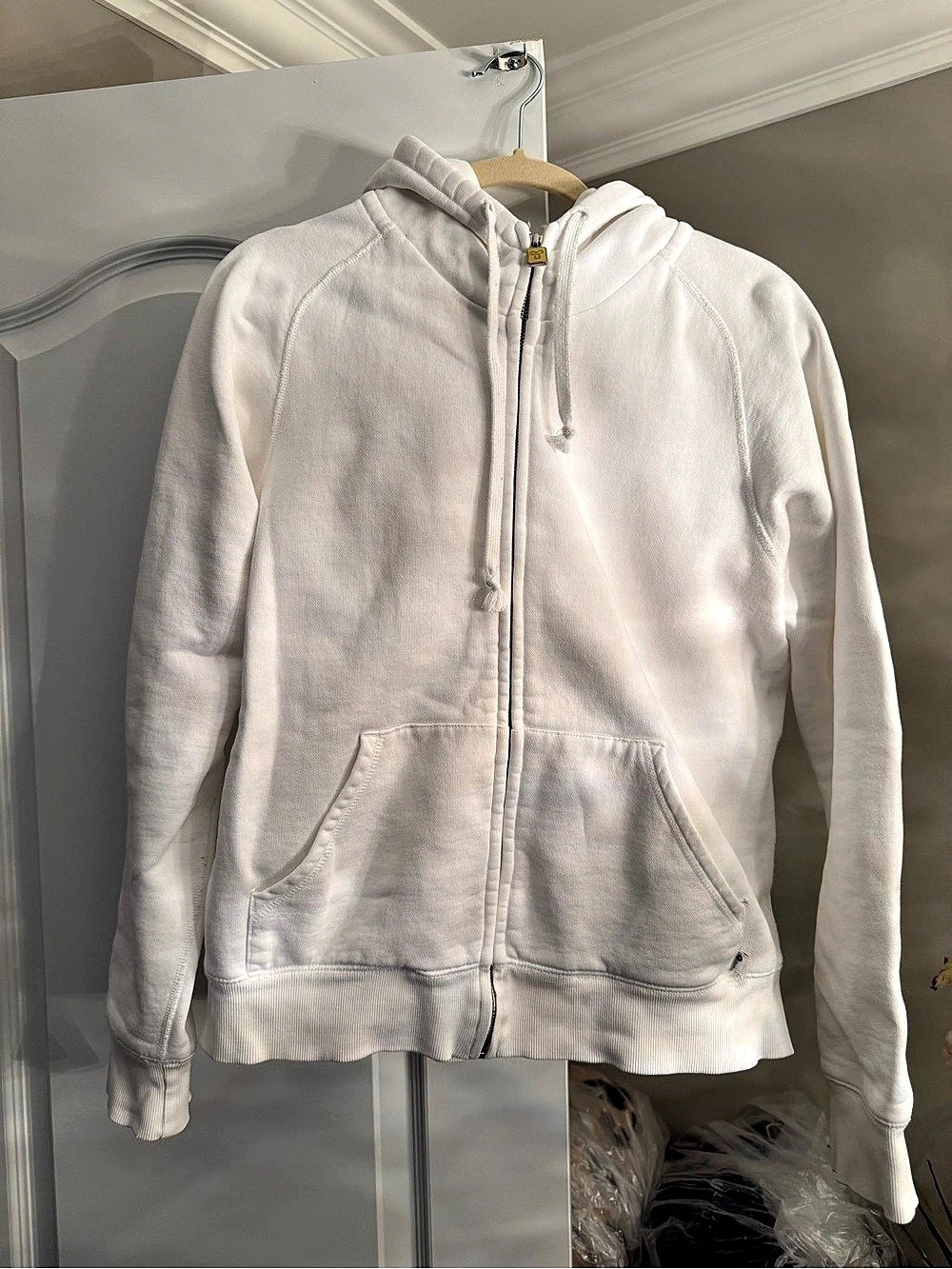 TNA White Full Zip Hoodie